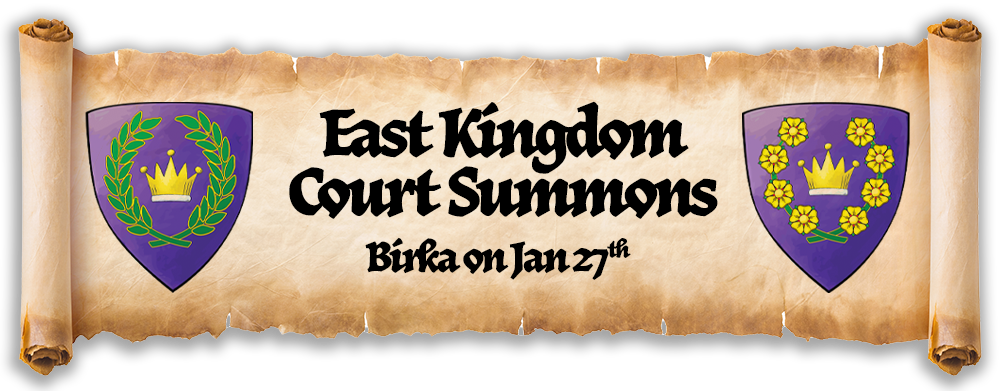 Scroll for the East Kingdom A Market Day at Birka court summons